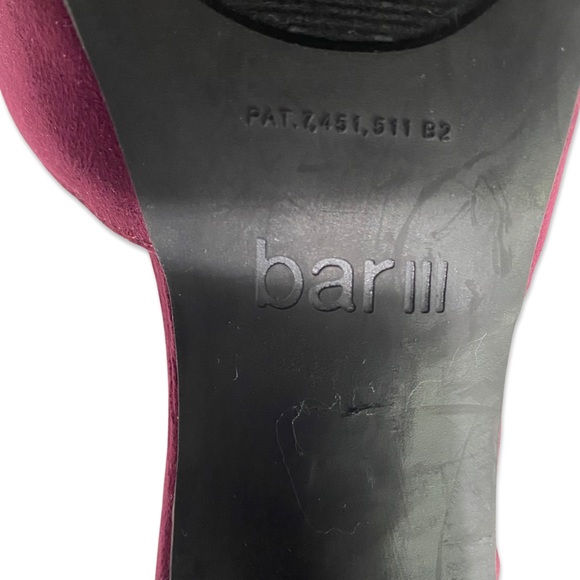 Hidden Platform Heels with Ankle Straps, Burgundy Ultra Suede, Bar III - Picture 9 of 16